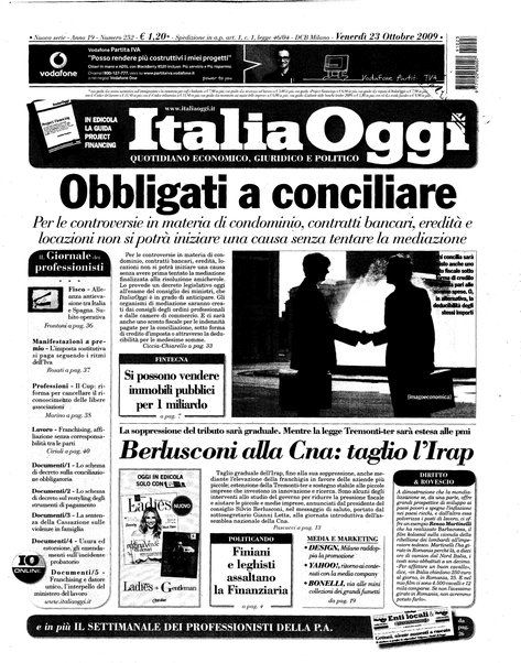 Italia oggi : quotidiano di economia finanza e politica